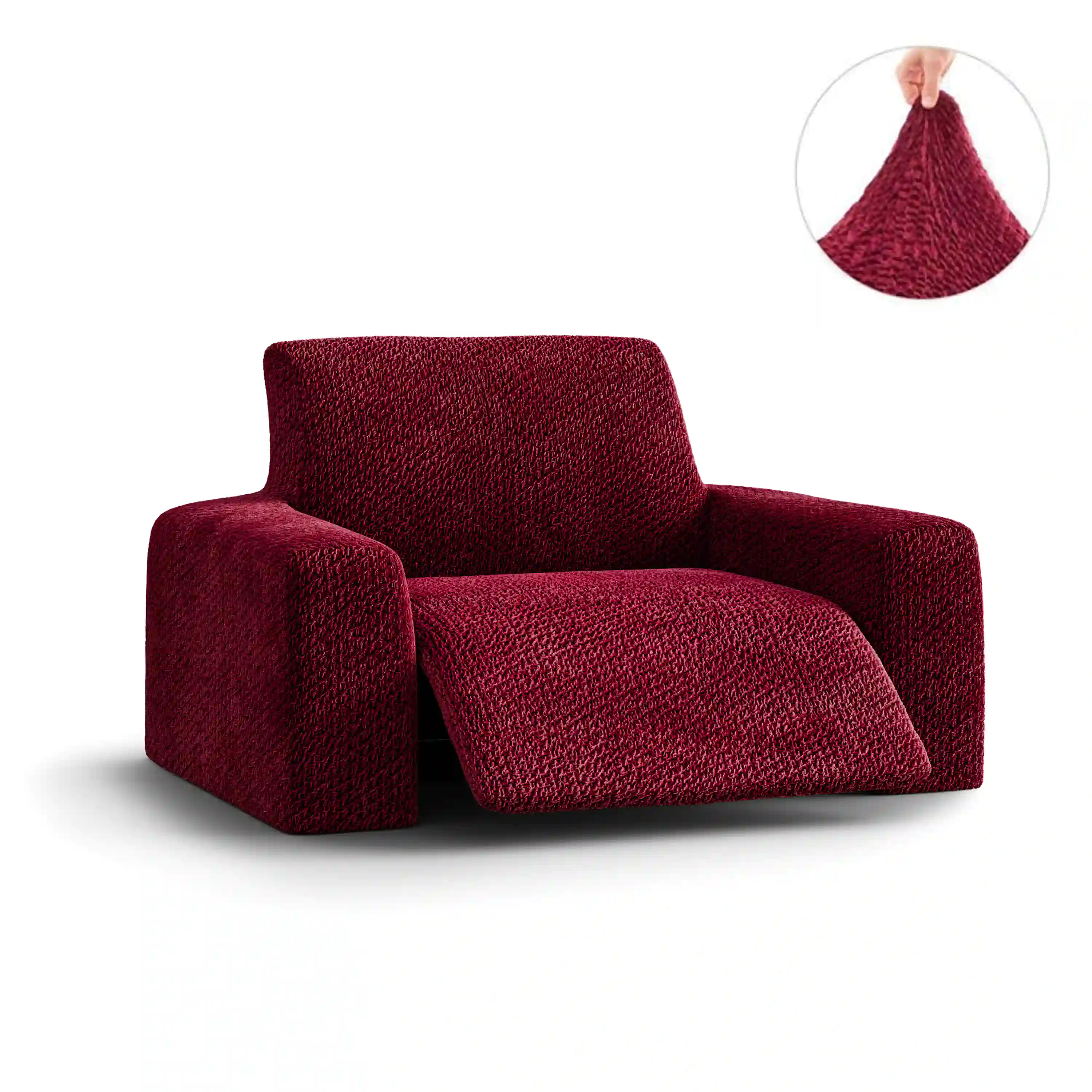 Recliner Chair Cover - Bordeaux, Velvet
